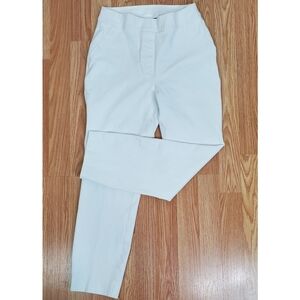 Spanx small on the go kick flare pull on crop pants white stretch summer preppy